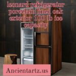 ⁠leonard refrigerator porcelain lined oak exterior 100 lb ice capacity