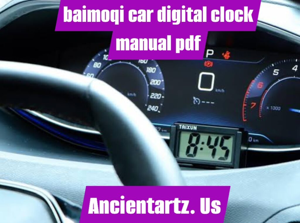 The baimoqi car digital clock manual pdf is a remarkable device that combines functionality, style, and ease of use.